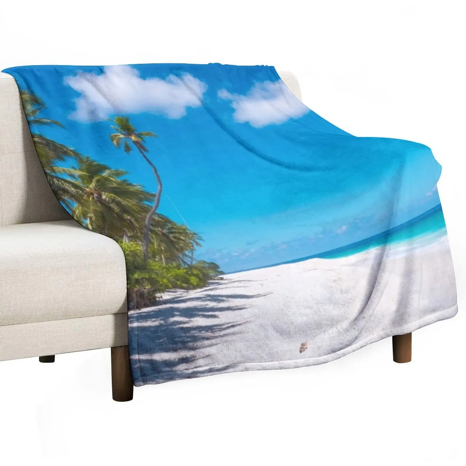 Maldives dreamy beach Throw Blanket Designers Moving Thermals For Travel Blankets