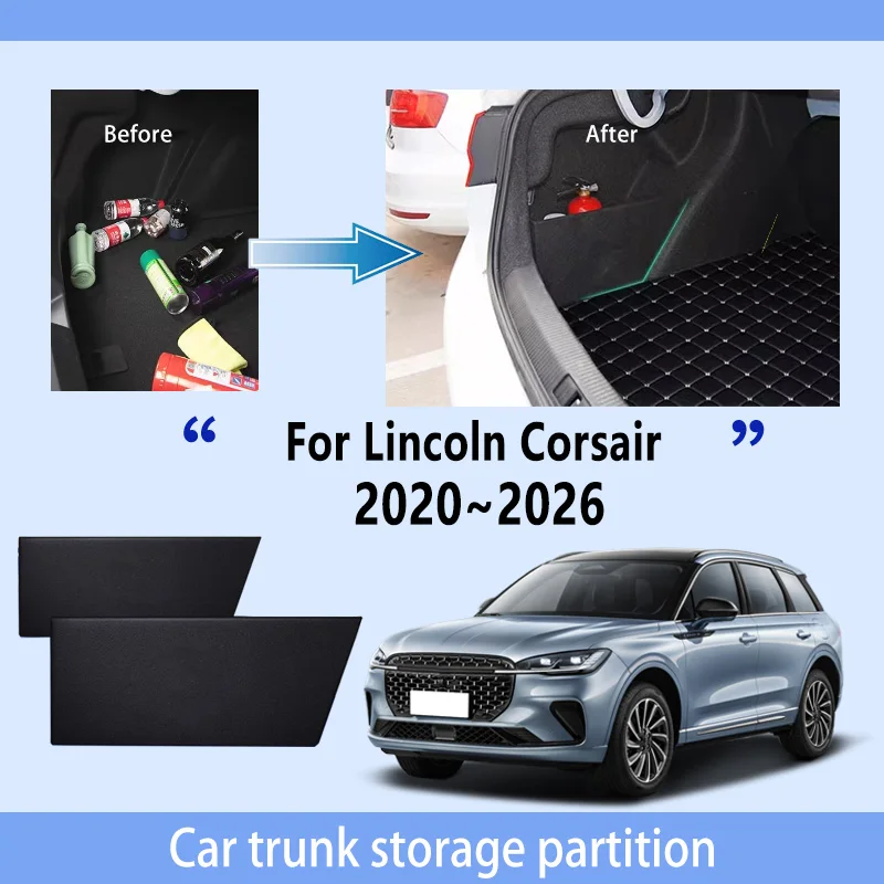 

Автомобильные аксессуары для Lincoln Corsair 2020 ~ 2026, перегородка для хранения багажника, многофункциональный органайзер для салона автомобиля