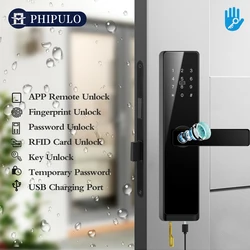 PHIPULO TTLock Electronic Lock Smart Door Lock Keyless Unlock with Password Biometric Fingerprint Lock Unlock