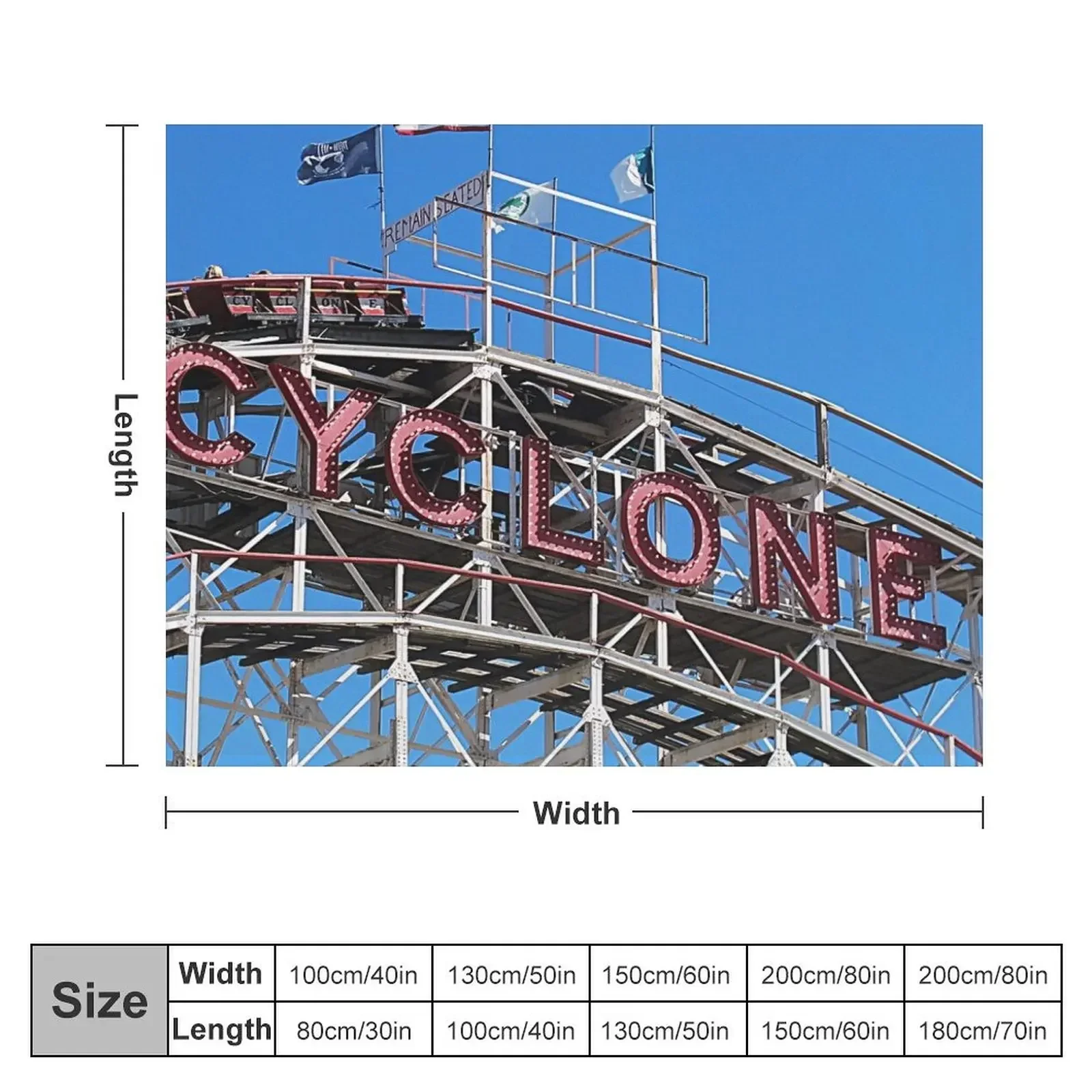 Cyclone Roller Coaster Coney Island NY Throw Blanket Thins Hair Blankets