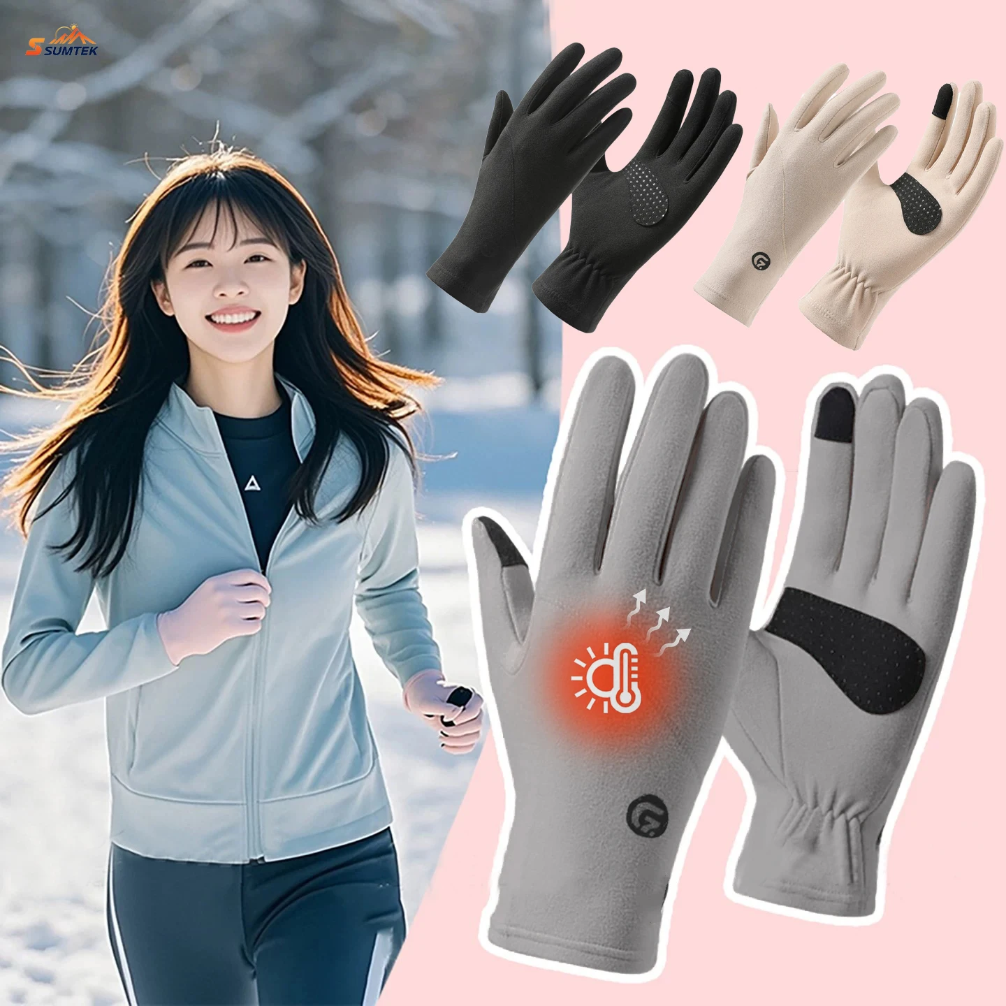 

Lightweight Winter Gloves for Men Women,Warm Running Touchscreen Thermal Liners for Cold Weather Driving,Cycling & Hiking