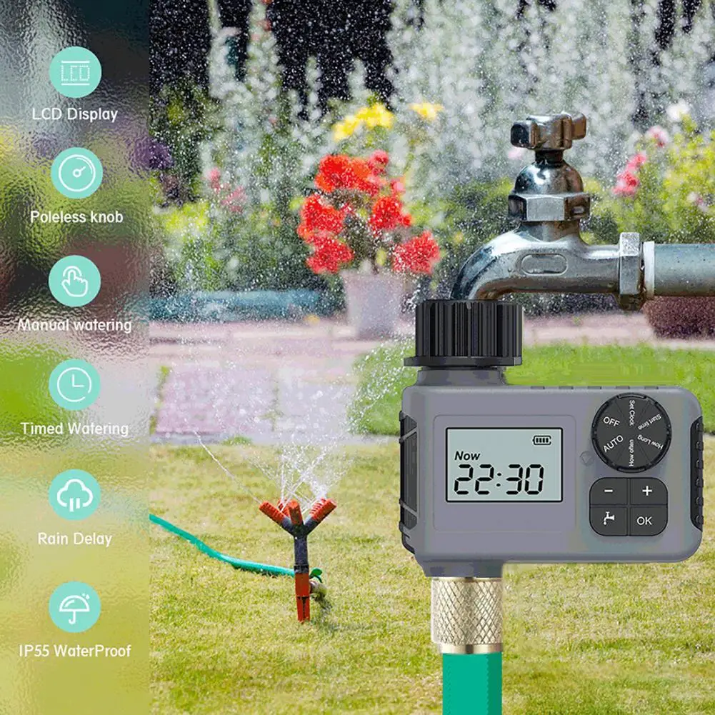 

Easy-to-use Water Storage Timer Automatic Garden Hose Sprinkler Timer with Rain Delay for Programmable for Faucet for Sprinkler