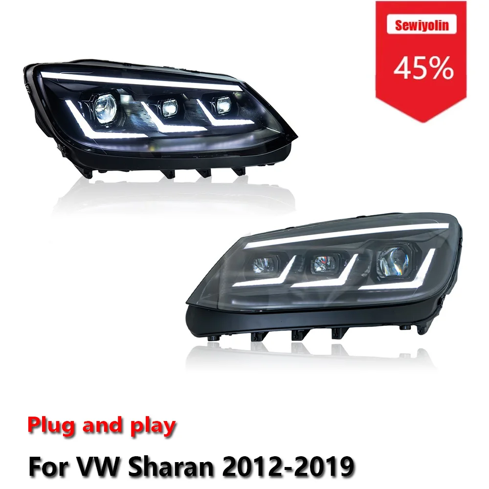 

Sewiyolin Car LED Headlight Accessories For VW Sharan 2012-2019 Upgrade New Condition DRL Brake Turn Signal Lamp Plug and Play