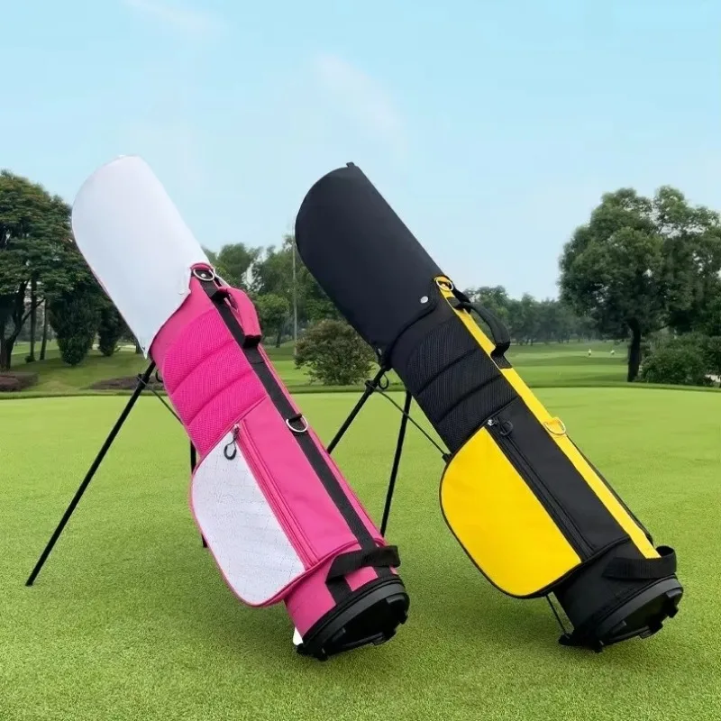 Golf Club Stand Bag Lightweight Stable Support Base Multiple Storage Pockets Keep Golf Accessories Handy Outdoor Course Activity