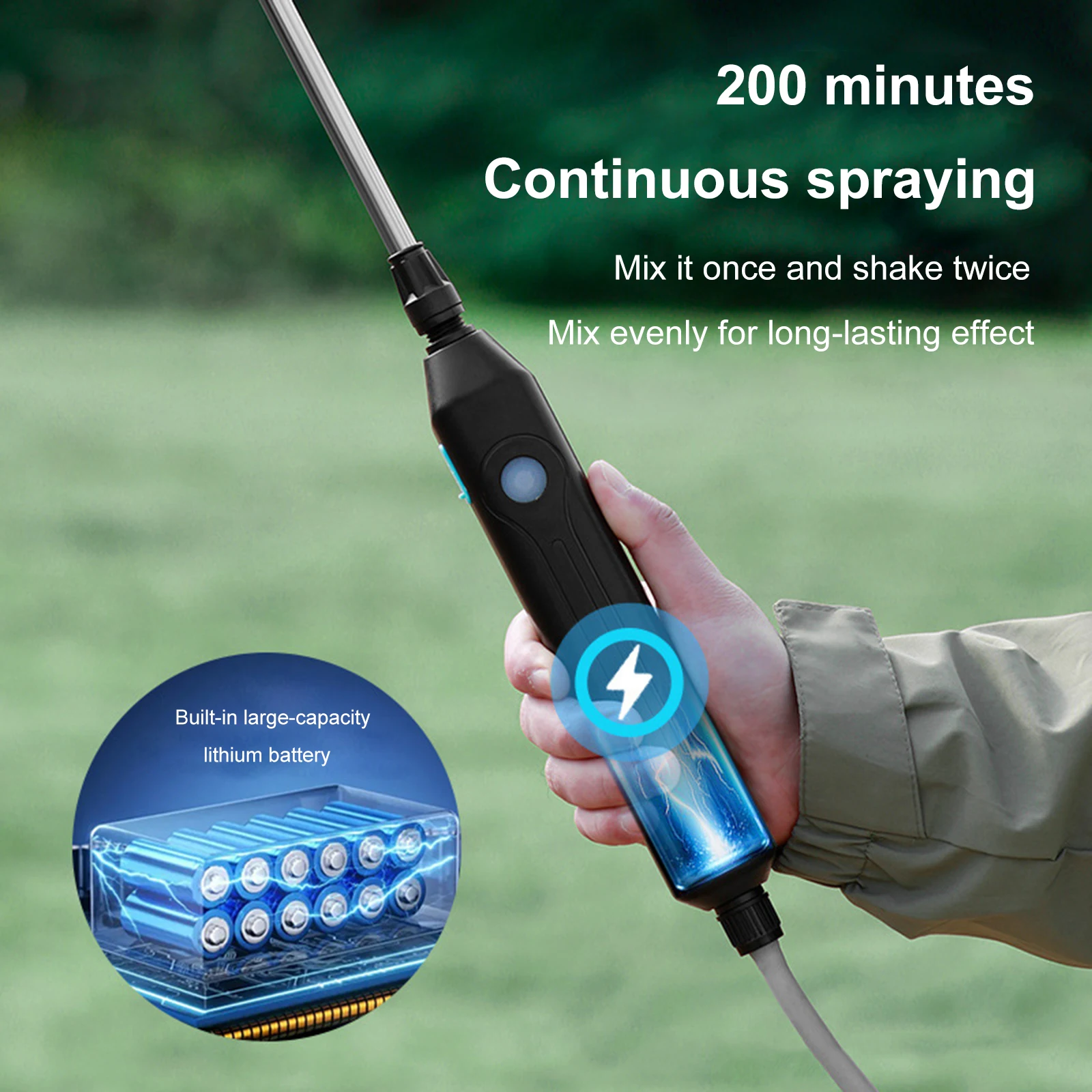 4 Gallon/15L Electric Backpack Garden Sprayer with Shoulder Strap Rechargeable Battery Powered Sprayer for Lawn Garden Yard view 5