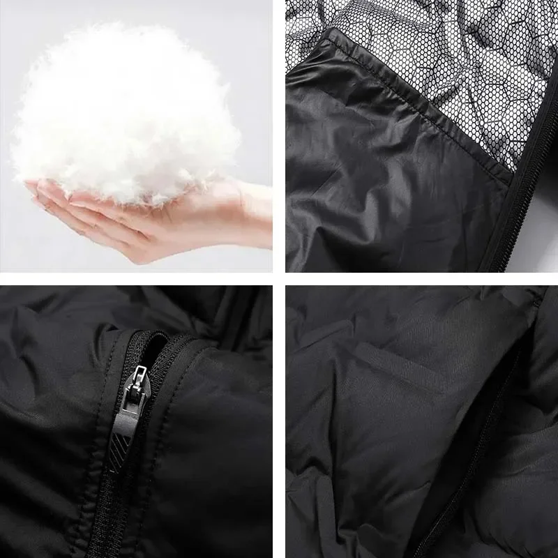 Winter New Men Thick Plush Jackets For Men Windproof Lightweight Down Jackets Mens Casual High Quality Black Coat Male 5XL