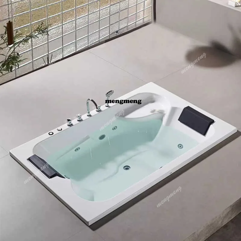 Picture 6: Recessed rectangular double massage tank Household bathtub Acrylic outdoor hot spring