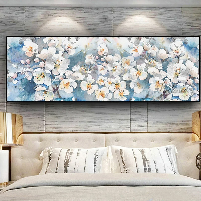 White Magnolia Diamond Painting New Arrival Abstract White Flower Diy Full Mosaic Embroidery Orchid Large Size Home Decor AA3993