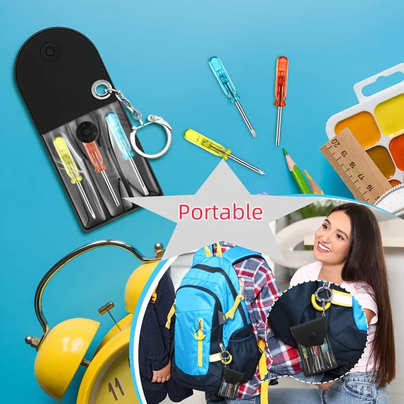 Carbon Steel Precision Screwdriver Head Set with Storage Bag - Portable Digital Device Toy Repair Tool Kit