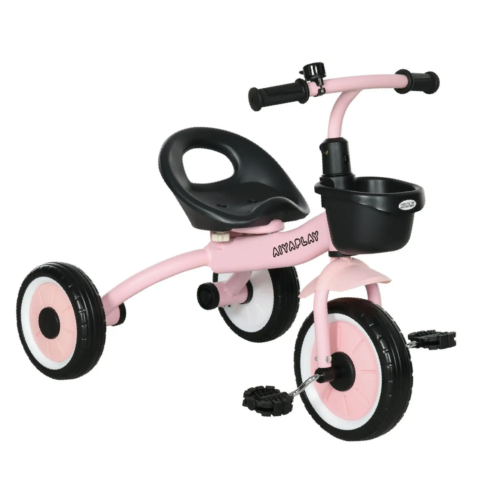 

Детский трехколесный велосипед розового цвета с металлической рамой, регулируемым сиденьем и корзиной для детей от 2 до 5 лет, игрушка для катания