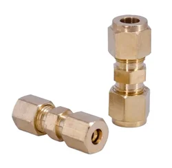 1/8 3/16 1/4 3/8 1/2 5/8 7/8 Inch 3 4 5 6 8 10 12 15 16 19 20 22 25 - 42mm Tube Compression Union Brass Pipe Fitting Connector