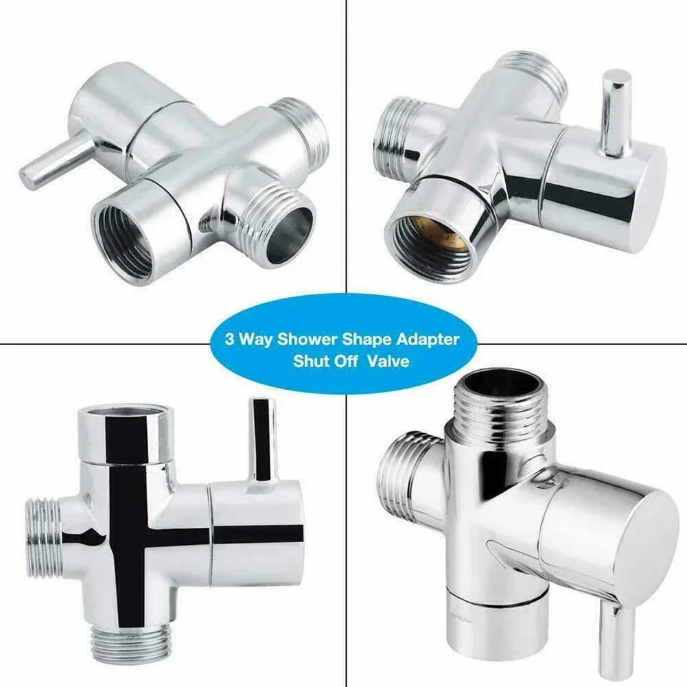 Durable High Quality New Accessories Diverter Valve Household Products 3 Way Brass Chrome For Shower Head G1/2in