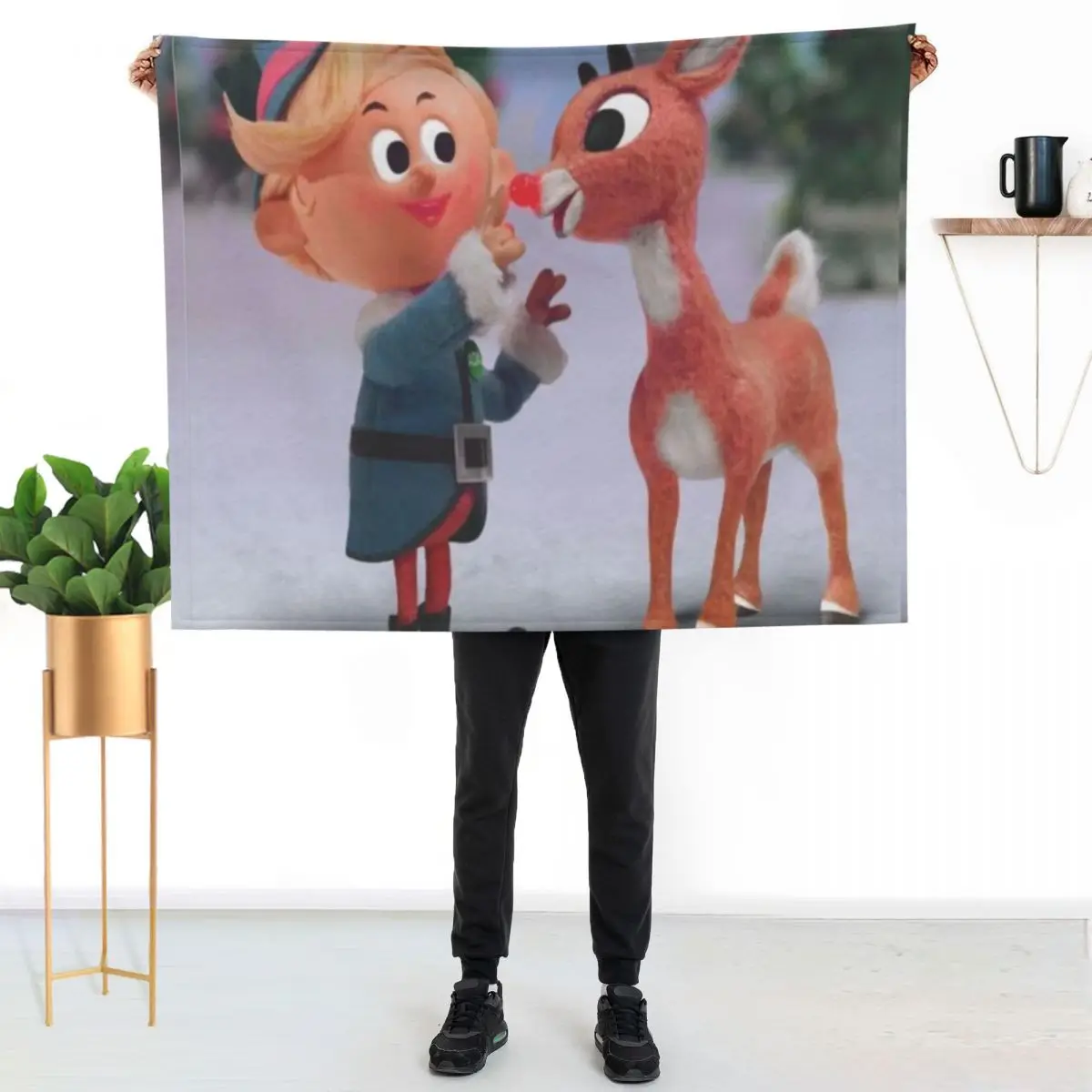 Elf and Reindeer|DreamscapesbyTeresa Throw Blanket cosplay anime Designers Beach for babies Weighted Luxury Blankets