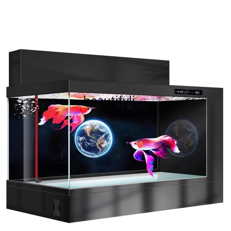 

Koi fish tank special floor fish tank aquarium living room extra large ecological water-free customized double filter fish box