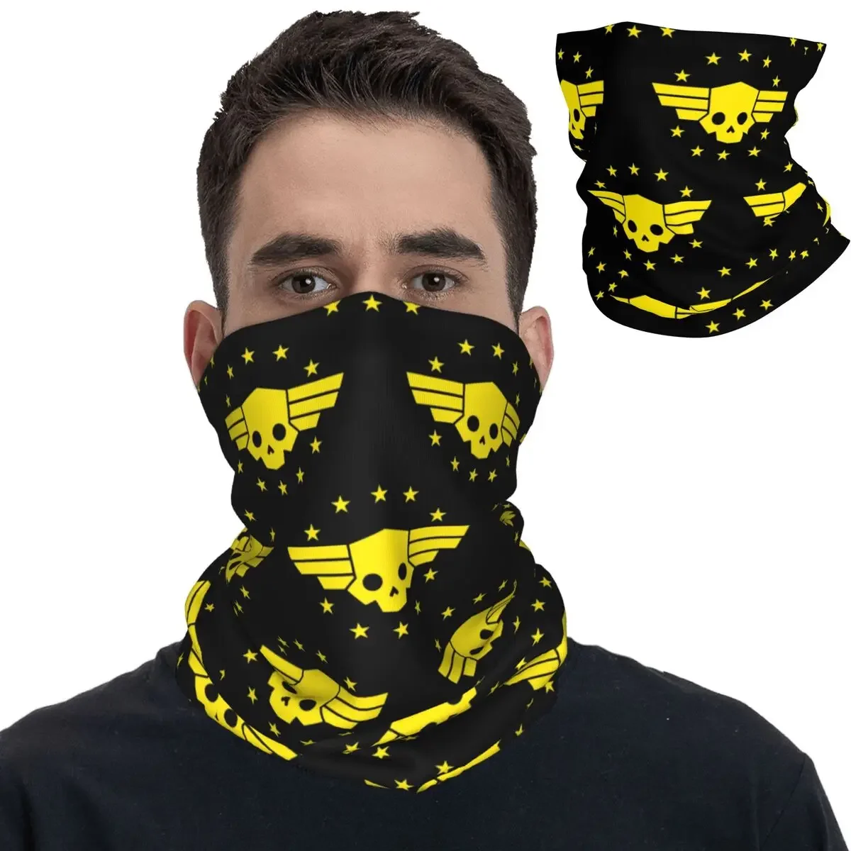 Helldivers 2 Game Bandana Neck Gaiter Printed Super Earth Balaclavas Face Scarf Multi-use Cycling For Men Women Adult Winter