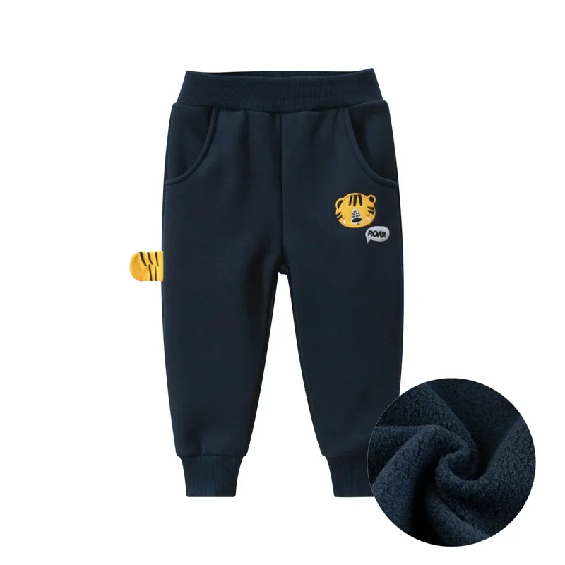 Children's Spring and Autumn 2024 New Children's Pants Baby Guard Pants with Velvet