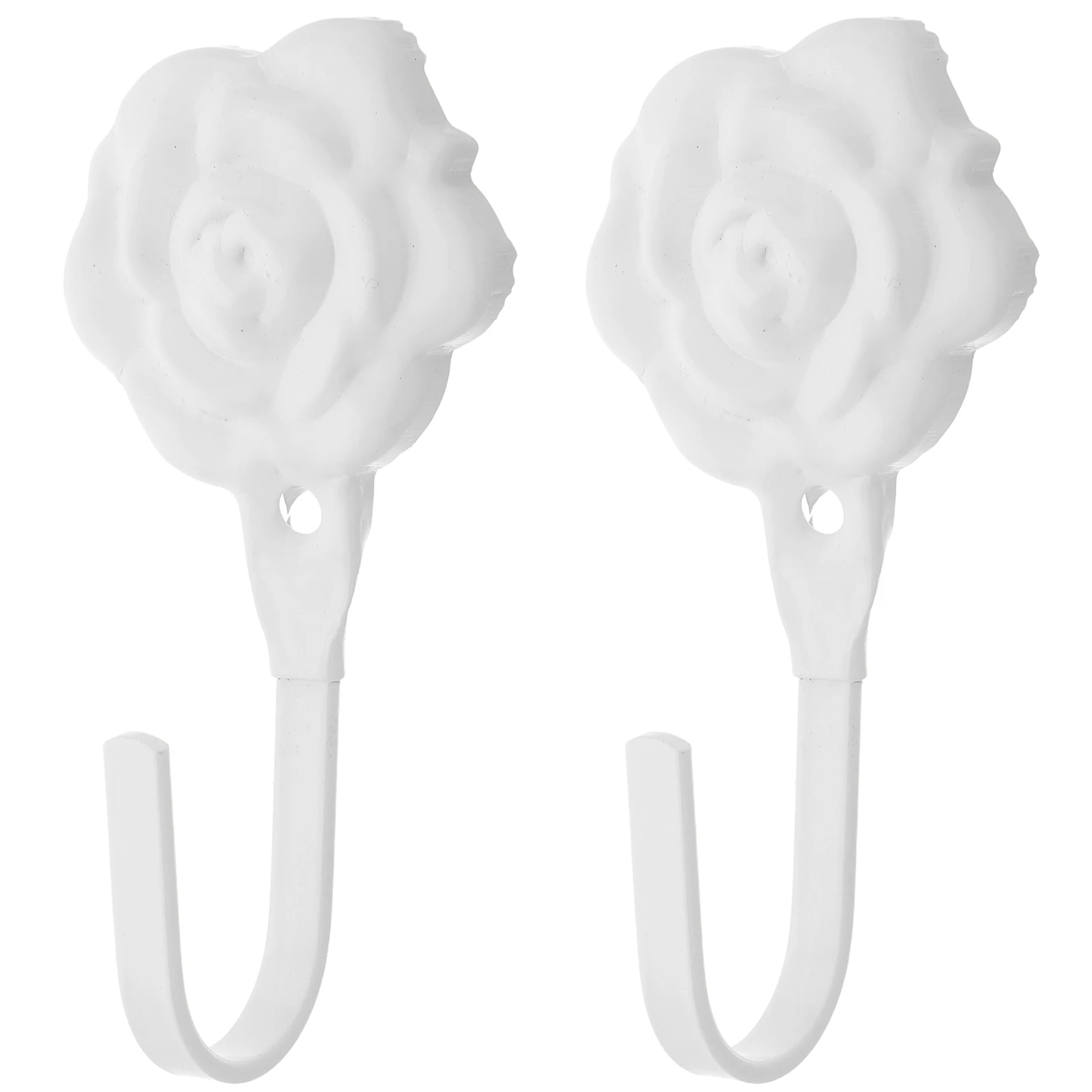 

2 Pcs Curtain Hook Hangers Decorative Drapery Holdbacks The Flowers Hooks for Drapes