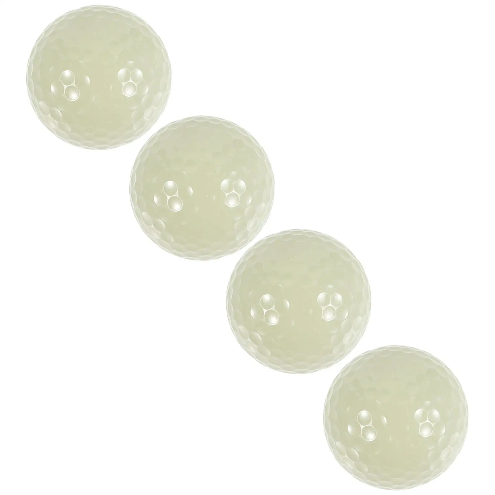 4 Pcs Golf Balls Durable Rubber Training Balls for Outdoor Night Sports Glow in the Dark Golfing Supplies