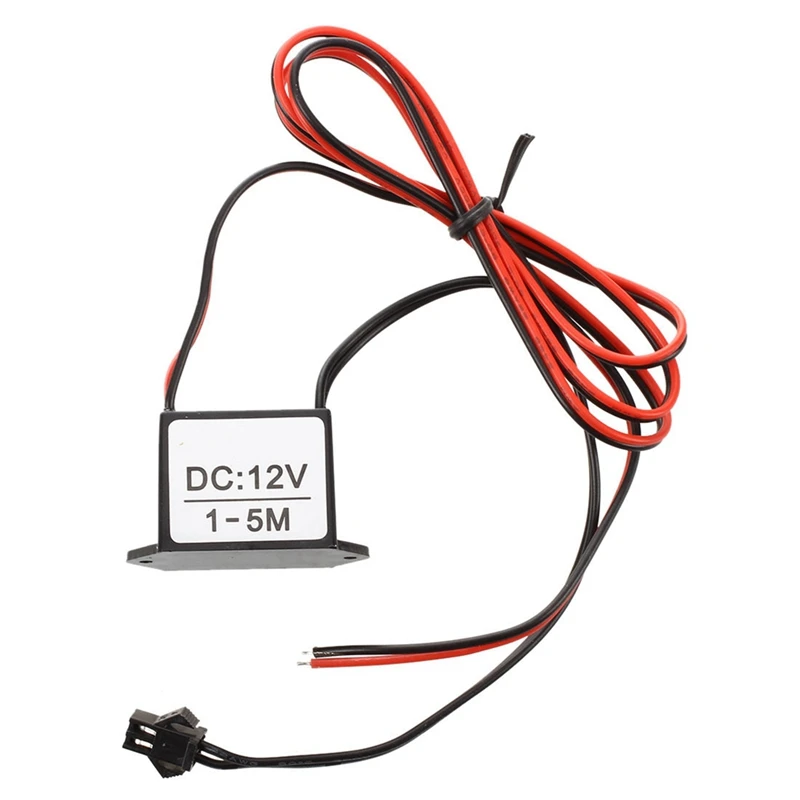 3X Red-Black Cable DC 12V EL Wire Neon Glow Strip Light Driver Unit Inverter