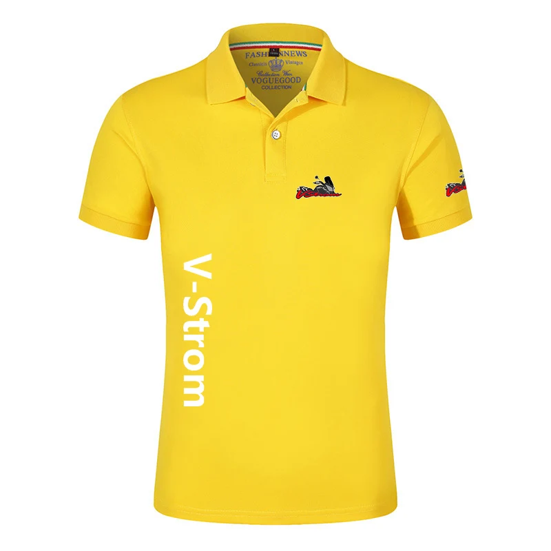 2024 Motorcycle Vstrom 650 V Strom Men New Autumn Casual Polo Shirt Comfortable T-shirt High Quality Breathable Short Sleeve Top