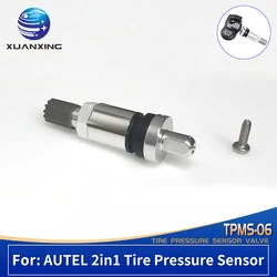 TPMS-06 Tire pressure Sensor Valve Stem Caps Kit Metal Rubber for AUTEL