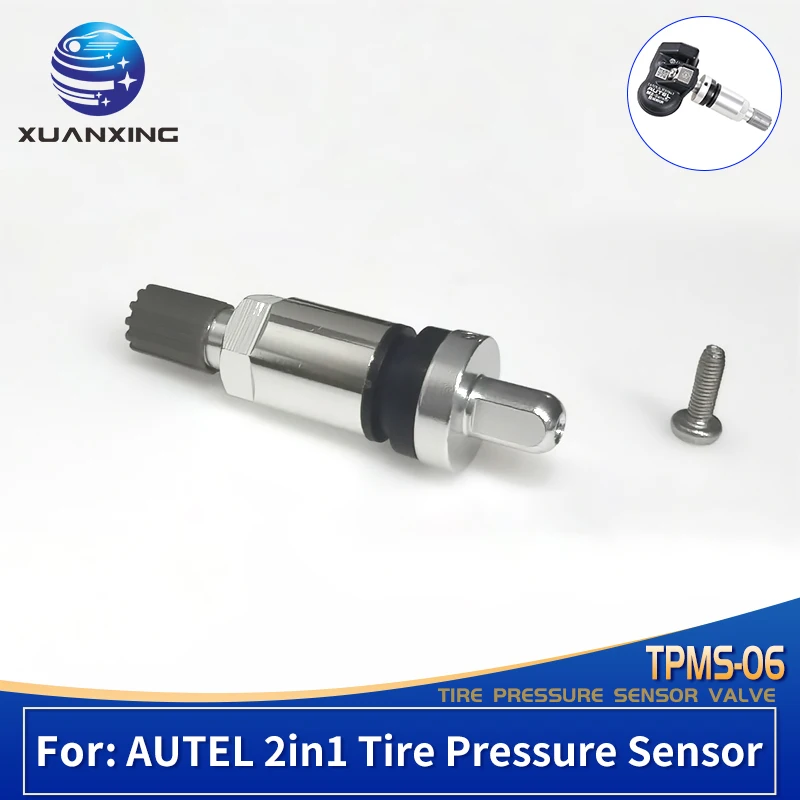 TPMS-06 zestaw trzonki zaworu czujnik ciśnienia w oponach metalowa guma do autela