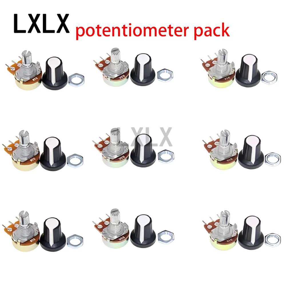 LXLX1 1 Set Various Resistance 148 Potentiometer Pack B1K 2K 5K 10K 20K 50K 100K 500K 1M 9 Kinds