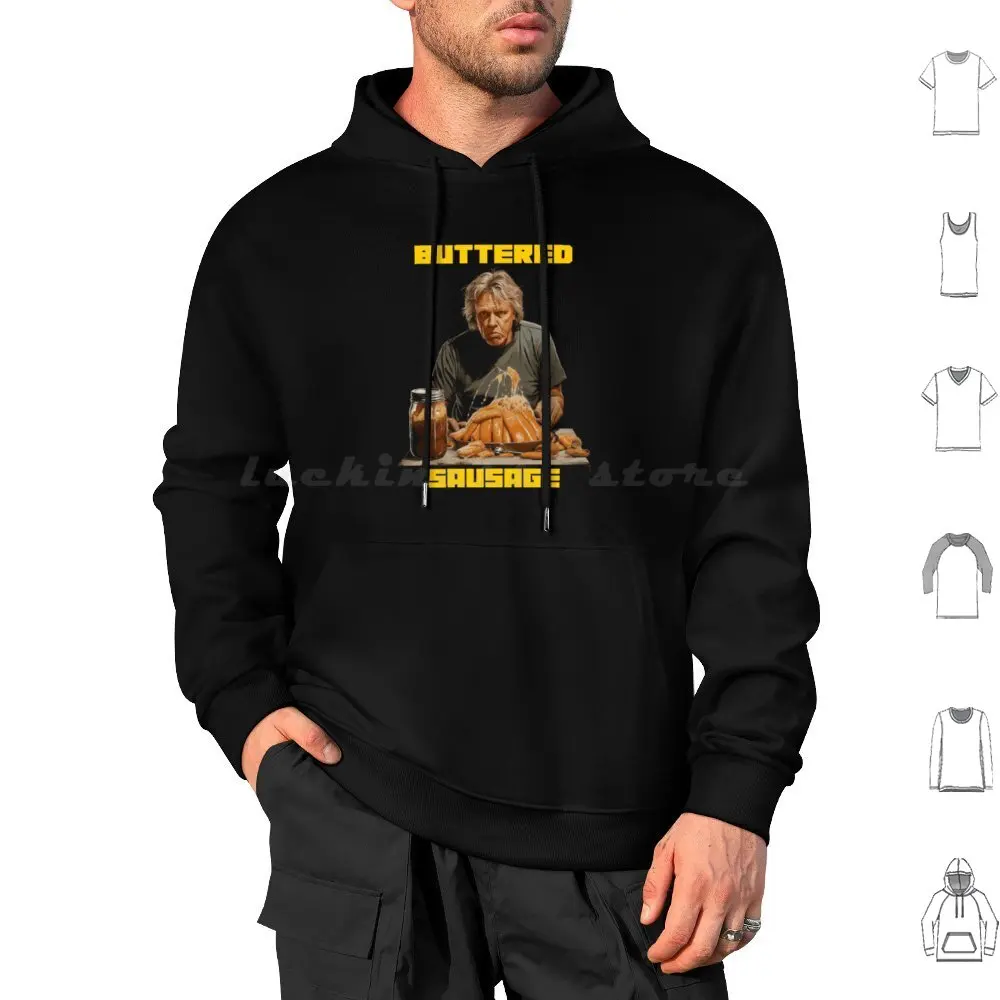 Let’s Talk About Buttered Sausage Hoodie Cotton Long Sleeve Garybusey Meme Celebritymashup Humorousart Popculturehumor