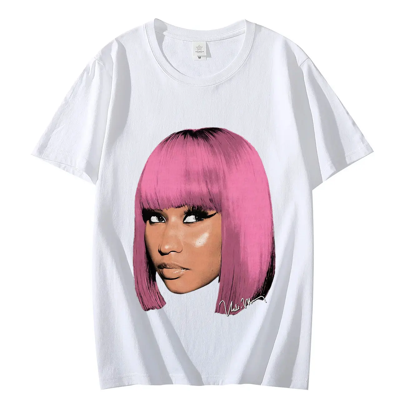 

Rapper Nicki Minai Aesthetics Graphic T Shirts Harajuku Hip Hop Rap Oversized Tees Men Women High Street Fashion Trend T-shirts