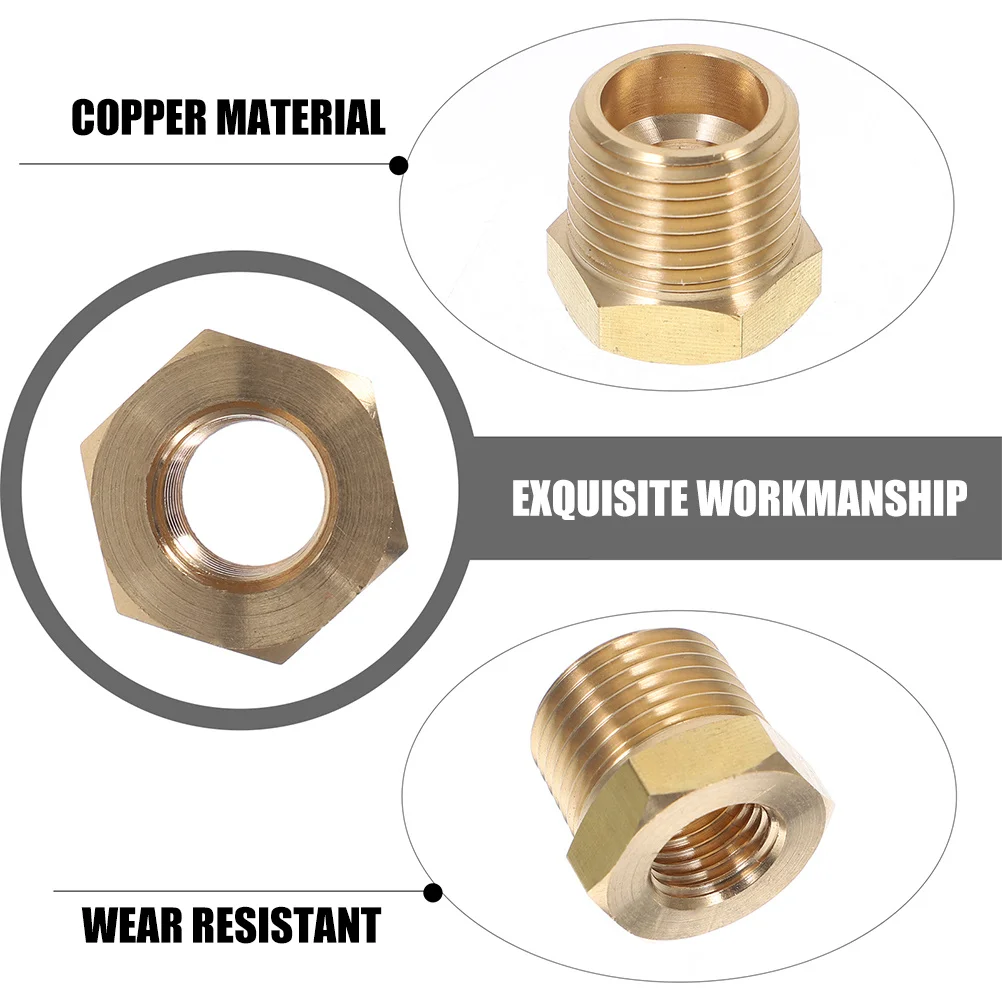 

2Pcs Copper Reducer Hose Adapter Garden Hose Connectors Fittings Durable Sturdy Coupling Repair Kit Pipe Fitting