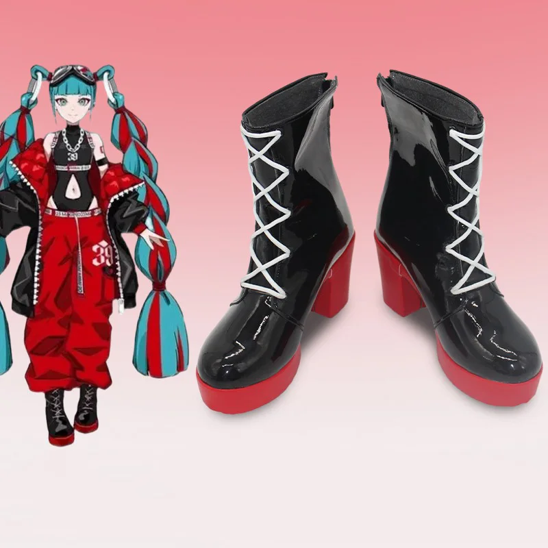 Anime Magical Mirai Miku Boots Uniform Outfits 2023 Magical Mirai Miku Cosplay Costumes Clothing Halloween Party Uniforms