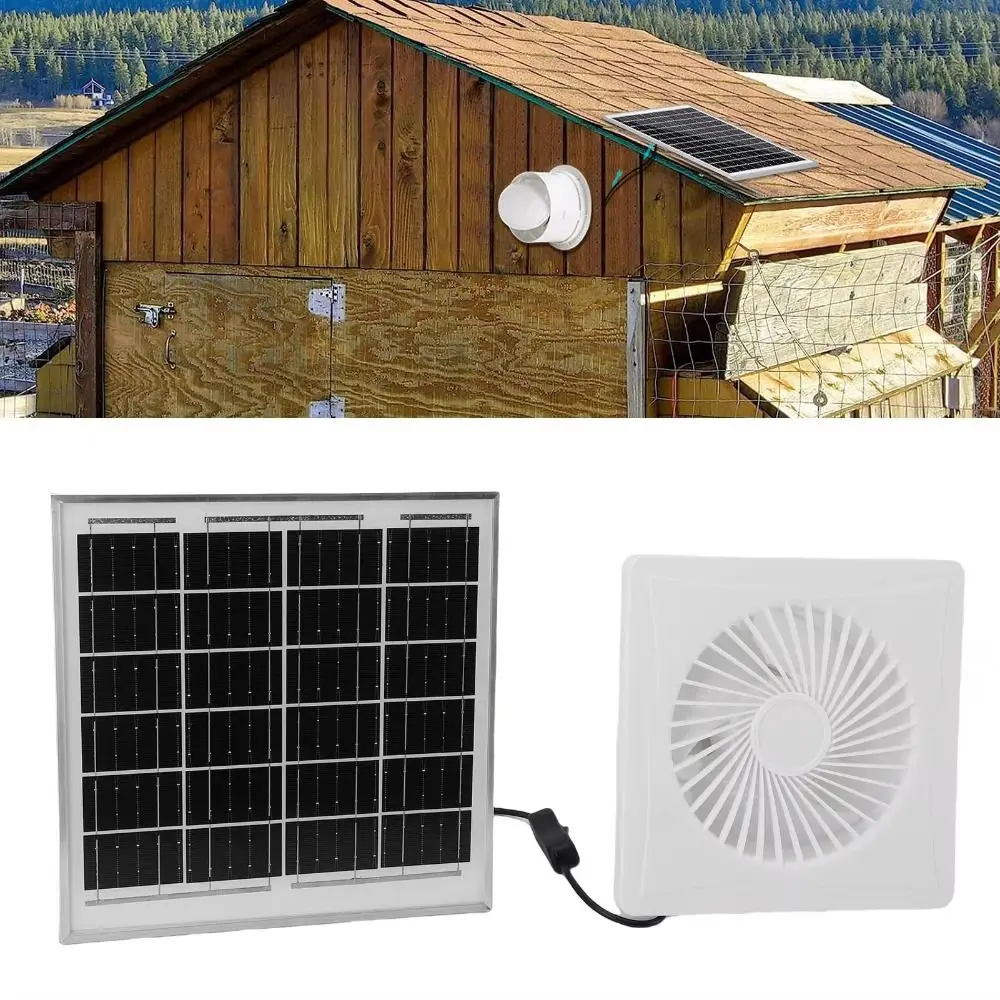 

Белый вентилятор с усиленной крыльчаткой, круглый энергосберегающий солнечный вытяжной вентилятор 12 В, противомоскитная конструкция с обратным клапаном