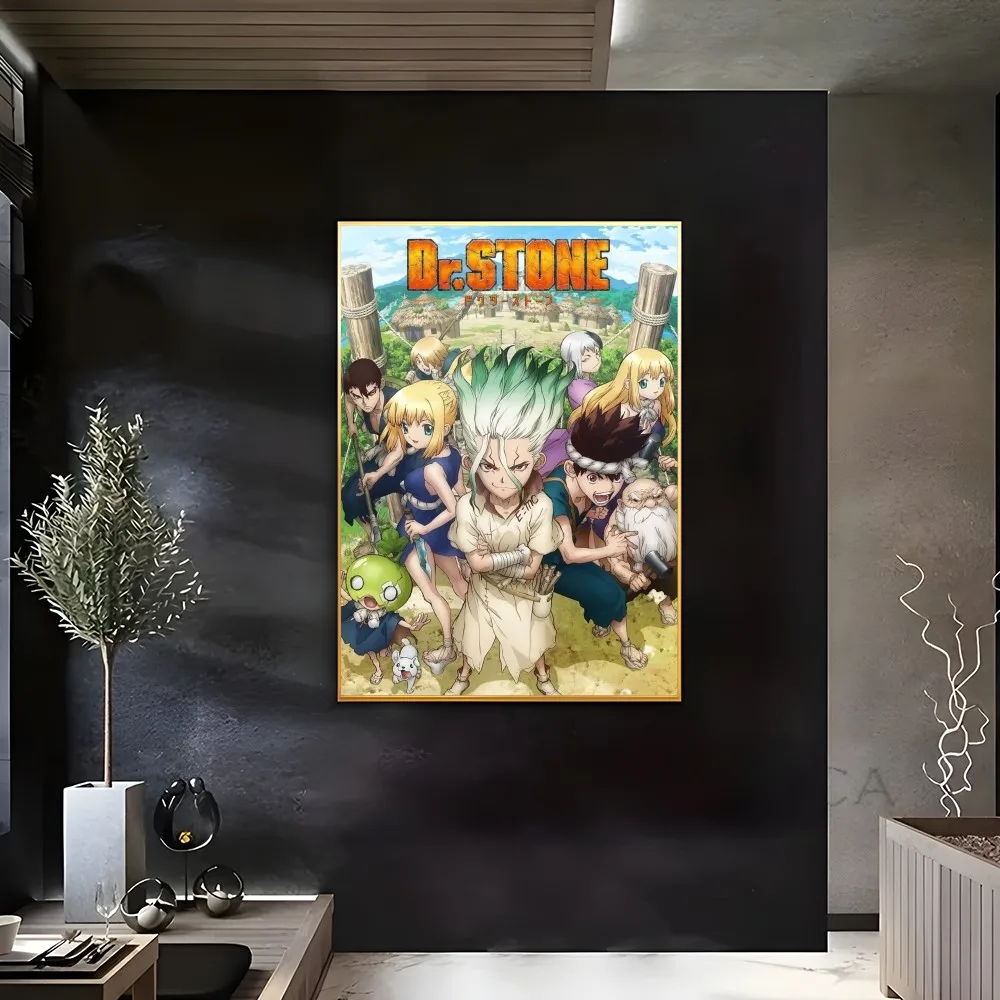 1PC Dr.STONE Anime Poster Sticky Wall Art Printing Waterproof Home Living Bed Room Bar Aesthetic Decor