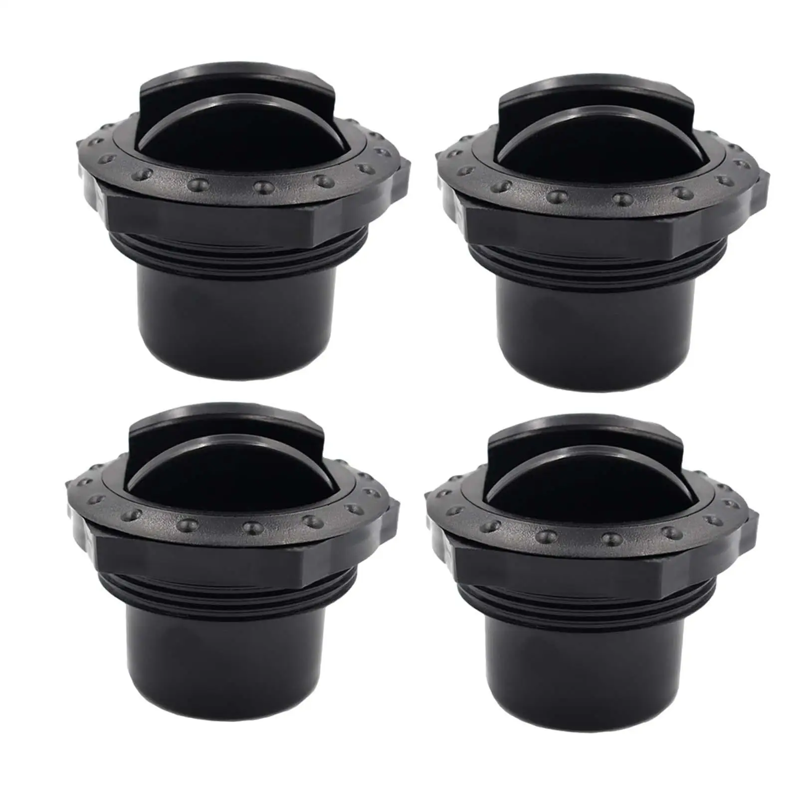 4Pcs Dashboard Air Conditioning Deflector Outlet Vent, Side Roof Air Black Vent Outlet Side Roof Round Air Ventilation Outlet