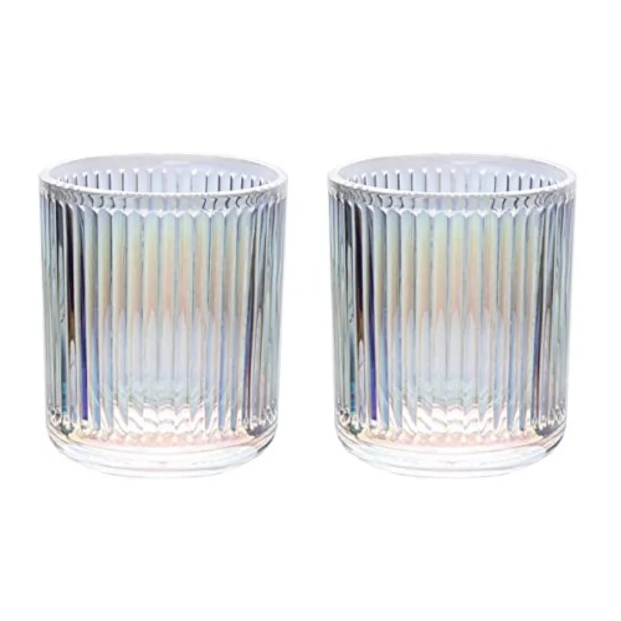 

2 Pcs Glass Tumbler Cup, Toothbrush Holder, Bathroom Cups