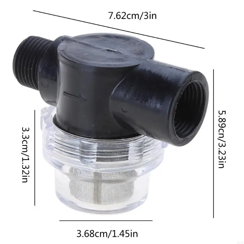 77JF 1/2Inch Hose Water Irrigation Strainer Water Filter for RVs Boats