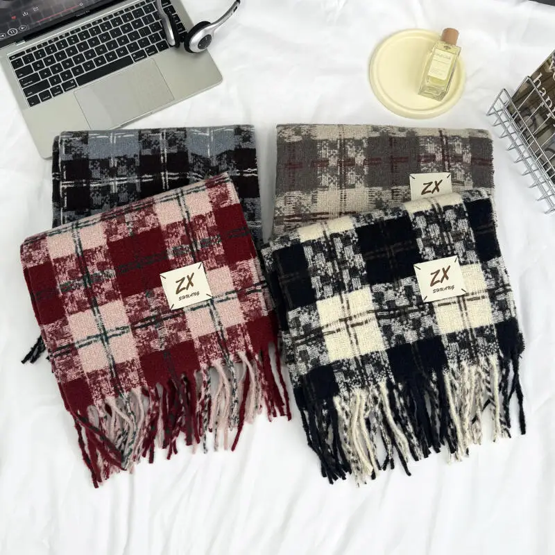 طالب الخريف الشتاء وشاح شبكة شرابة رشاقته الدفء يندبروف تنوعا موضة حسن المظهر المشاعر لينة لزجة امرأة شال