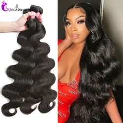 Raw Indian Hair Bundles Unprocessed Body Wave Human Hair Bundles 4PCS Natural Black 10A Virgin Hair Bundles Remy Hair Extensions