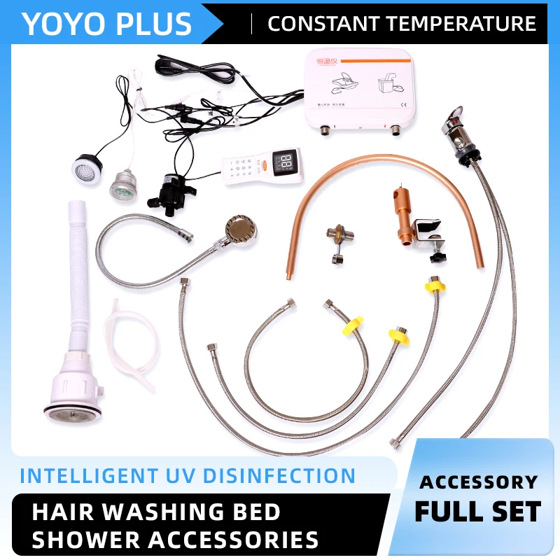 

New shampoo bed thermostat water circulation heating head massager shampoo basin timing infrared disinfection color light set