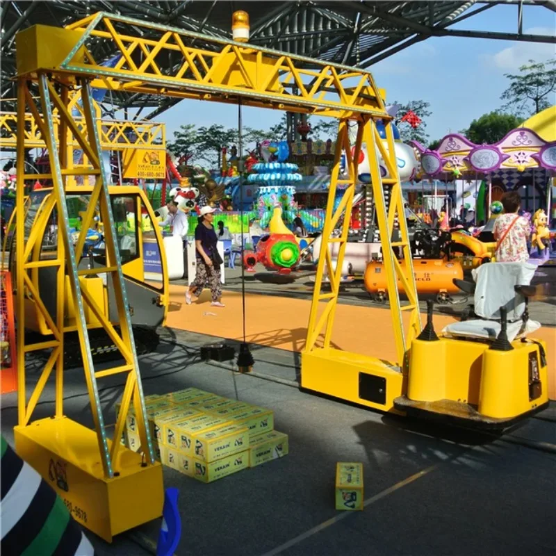 Children's Outdoor Games Park Amusement Attractions Animatronic Models Coin-Operated Electric Cars Big Crane For Kids Families