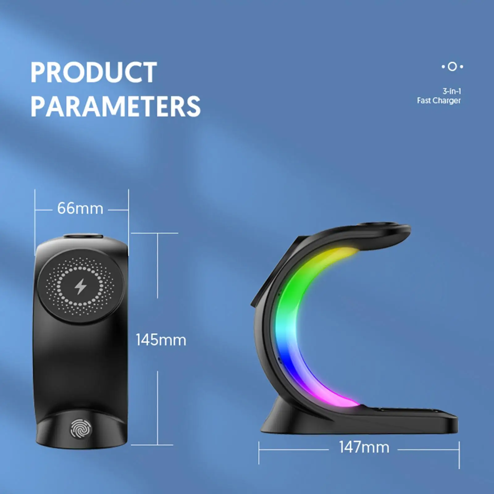Wireless Charging Station 3 in 1 Wireless Charging Stand for Business Trip