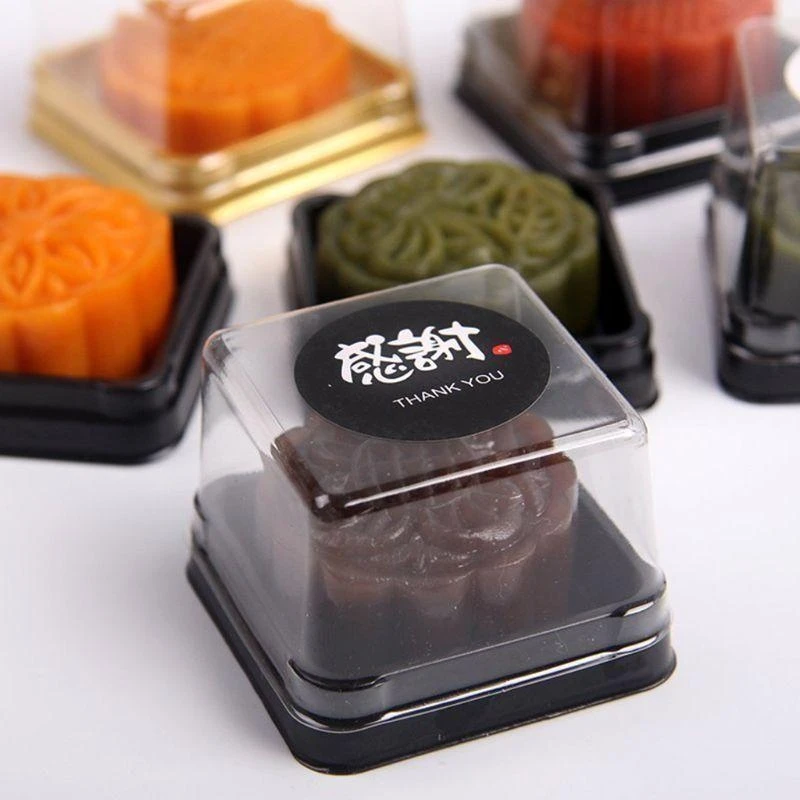 50 pcs Clear Lid Plastic Take Out Containers Square for Weddings Baby Showers for Cheese Pastry Dessert top sale
