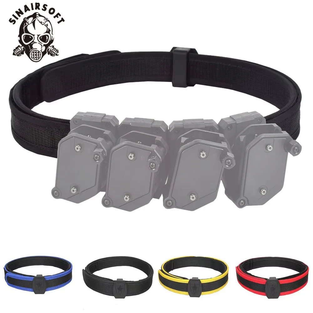 SINAIRSOFT Cintura tattica IPSC Attrezzatura tattica regolabile Cintura da combattimento in vita per caccia Paintball SA4613