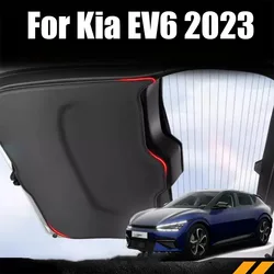 Car trunk protective pad leather material trunk anti kick pad For Kia EV6 2023