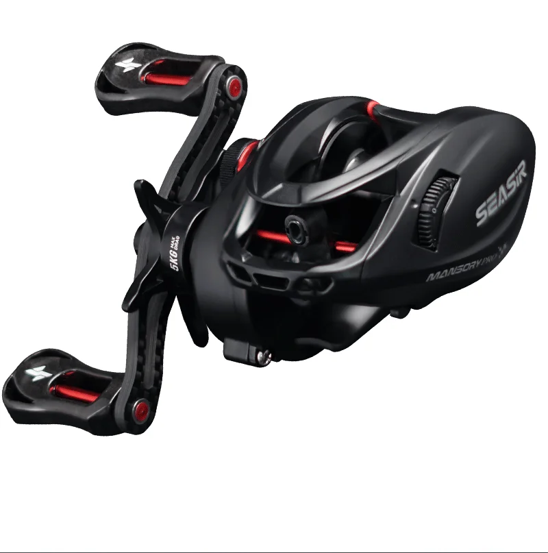 SEASIR MANSORY PRO Baitcasting-Angelrolle Ultraleicht Kohlefaser 131g Doppelspulen 7+1 BB 7,1:1/8,1:1 Übersetzungsverhältnis Max. Bremskraft 5kg – Detail 15