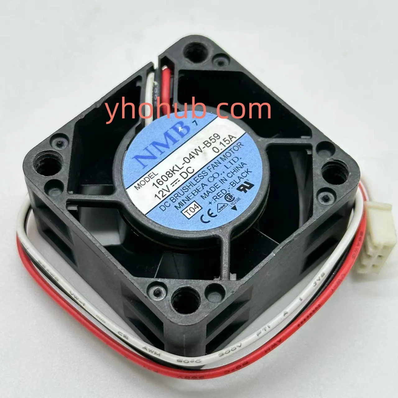 

NMB-MAT 1608KL-04W-B59 T04 DC 12V 0.15A 3-Wire 40x40x20mm Server Cooling Fan