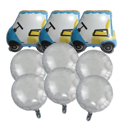 Golf Foil Balloons Golf Themed Party Decorations for Birthday Baby Shower Golf Cart Balloons Golf Ball Sports Balloons Supplies