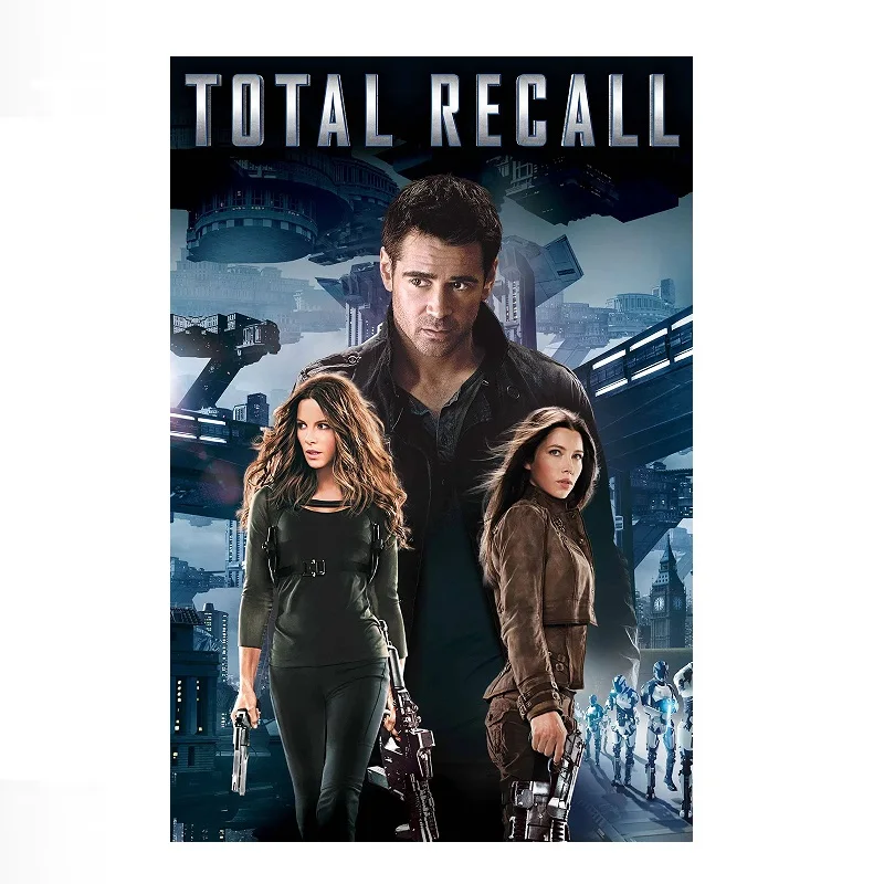 Total Recall (2012) Movie, Print Art Canvas Poster, For Living Room Decor Home Wall Picture