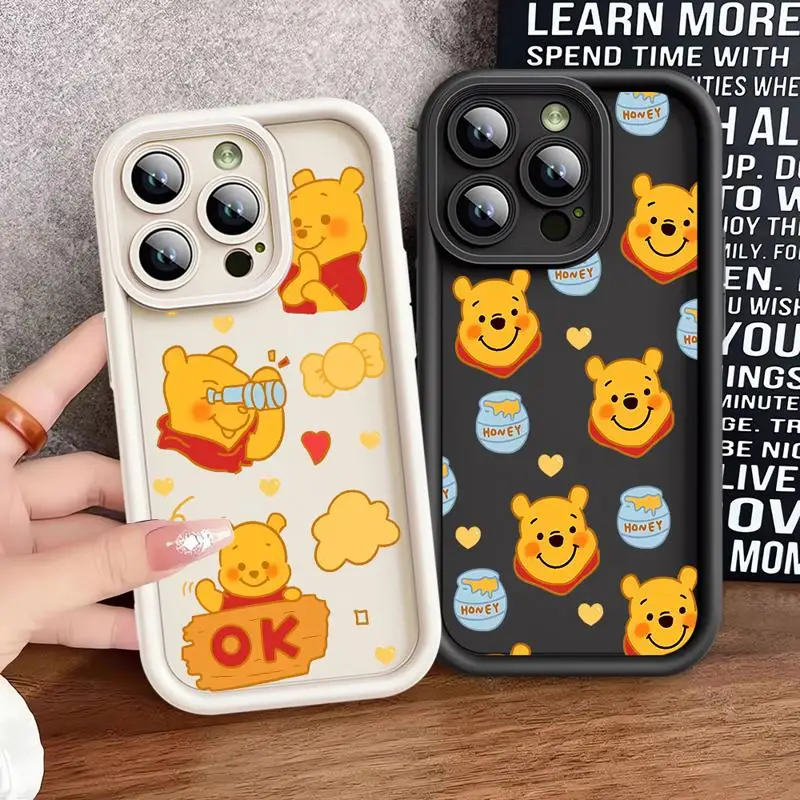 Love Honey Winnie The Pooh Phone case for Apple iPhone 12 14 Pro cases 11Pro Max 11 16 Plus 13Pro max 15plus 11pro funda Cover