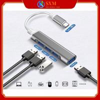 USB3.0 HUB Mini Aluminum Hub Type-c 1-in-4 4 Port USB Splitter Docking Station